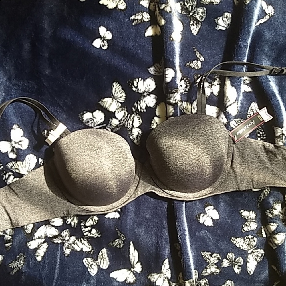 Silver Strapless/Adjustable Ambrielle Bra